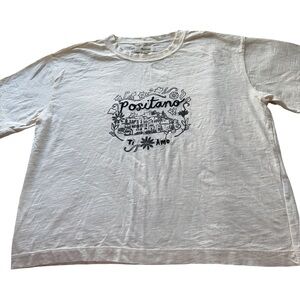 Madewell Cream Tee with Black Floral Graphic